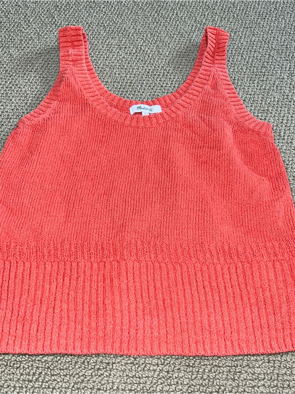 Madewell Coral Knit Tank Sweater - Sleeveless Women's Sweater-small